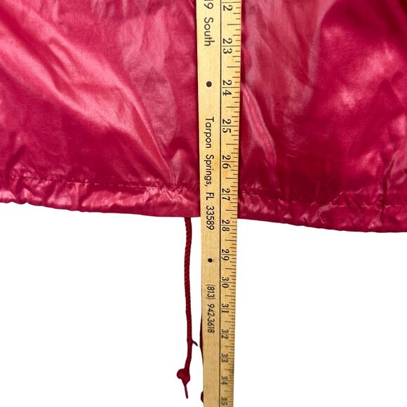 Vintage Track & Court Tennis Jacket Men L Red & White Windbreaker Reflective - Picture 8 of 14